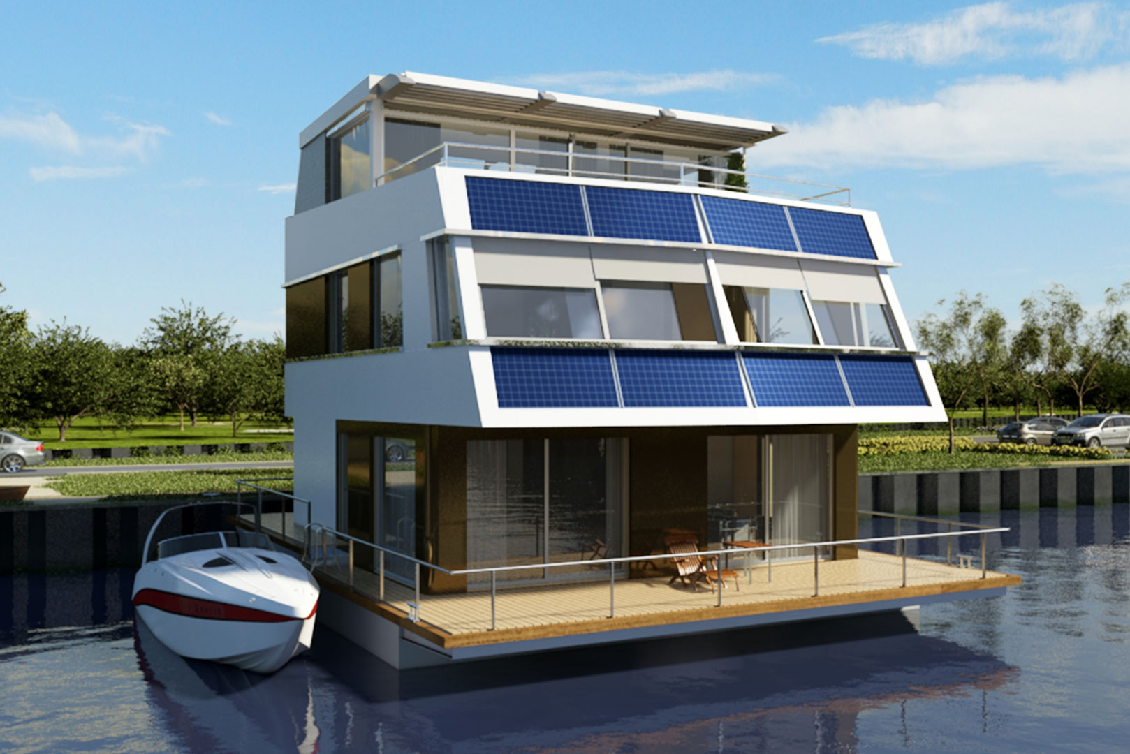 schwimmhaus wohnen wasser floating160