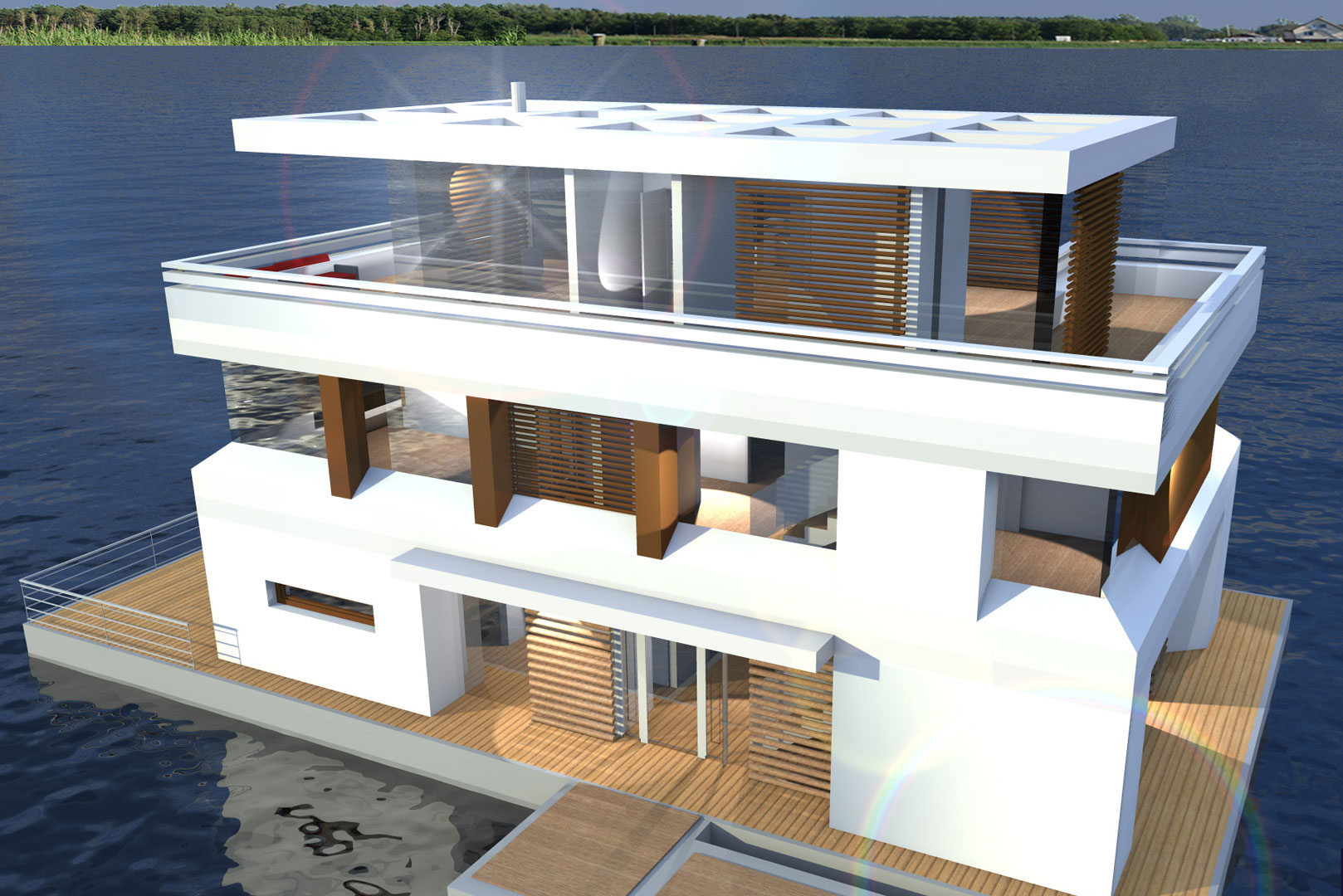 schwimmendes haus wasser floating265