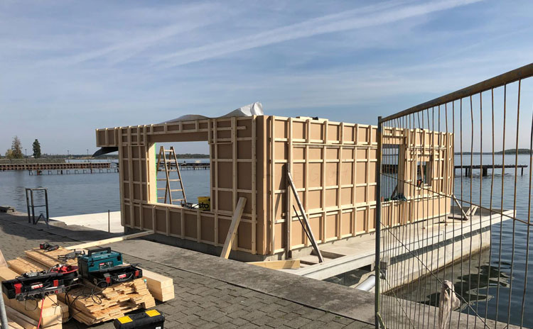 schwimmende haeuser bitterfeld bau